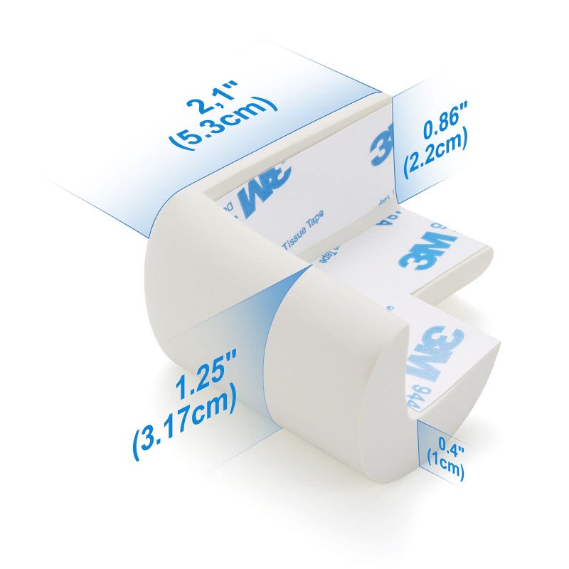 AIXMEET 8 Pack Corner Protector for Baby, Heavy-Duty Soft Rubber Foam Furniture Corner Bumper Guards, Child Safety Furniture Bumper, Adhesive Pre-Taped Corner Protectors,Soft Sponge Table Corners, Brown - Image 4